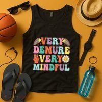 Funny Very Demure Very Mindful Trend Demure & Mindful Tank Top thumb 4