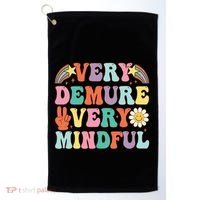 Funny Very Demure Very Mindful Trend Demure & Mindful Golf Towel thumb 0