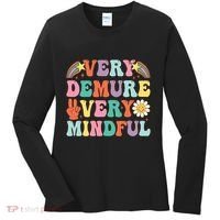 Funny Very Demure Very Mindful Trend Demure & Mindful Women's Long Sleeve Shirt thumb 0