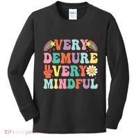 Funny Very Demure Very Mindful Trend Demure & Mindful Kids Long Sleeve Shirt thumb 0