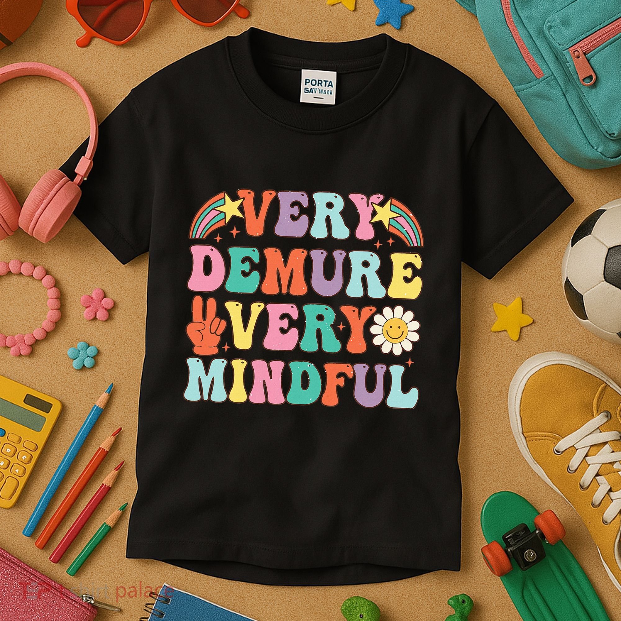 Funny Very Demure Very Mindful Trend Demure & Mindful Kids T-Shirt