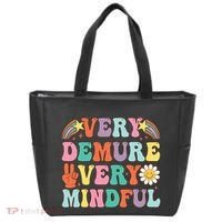 Funny Very Demure Very Mindful Trend Demure & Mindful Tote Bag thumb 0
