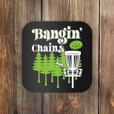 Funny Vintage Disc Golf Bangin' Chains Coaster