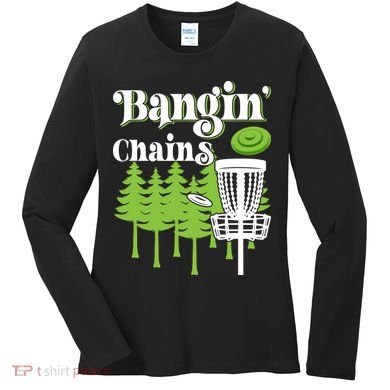 Funny Vintage Disc Golf Bangin' Chains Women's Long Sleeve Shirt