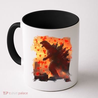 Funny Valentines Day Japanese Kaiju Monster Coffee Mug