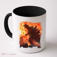 Funny Valentines Day Japanese Kaiju Monster Coffee Mug thumb 0
