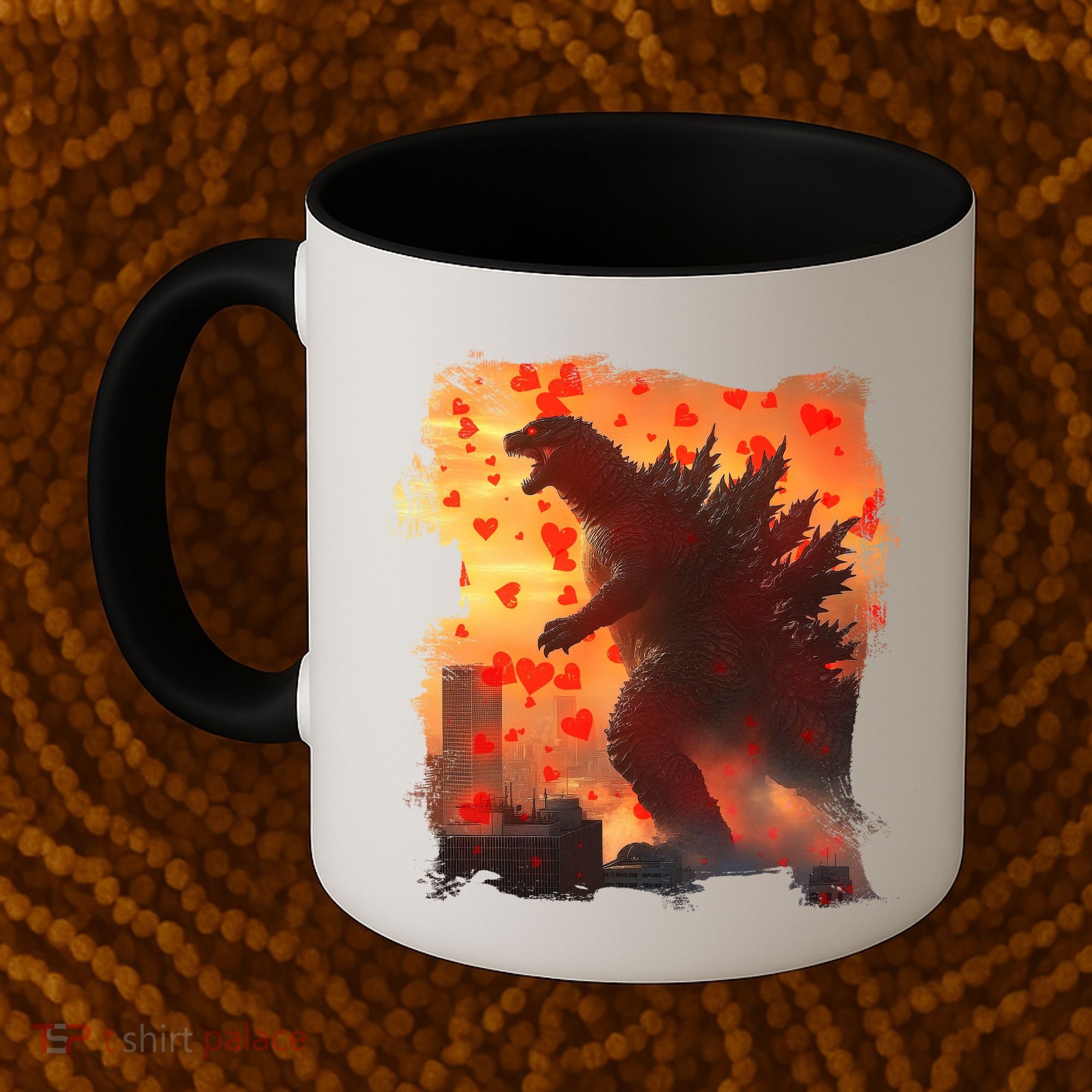Funny Valentines Day Japanese Kaiju Monster Coffee Mug