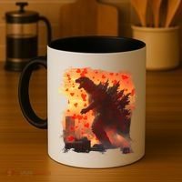Funny Valentines Day Japanese Kaiju Monster Coffee Mug thumb 4