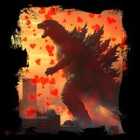 Funny Valentines Day Japanese Kaiju Monster Coffee Mug thumb 5