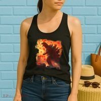 Funny Valentines Day Japanese Kaiju Monster Women's Tank Top thumb 2