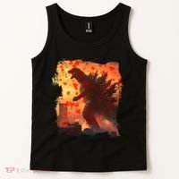Funny Valentines Day Japanese Kaiju Monster Tank Top thumb 2