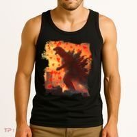Funny Valentines Day Japanese Kaiju Monster Tank Top thumb 3