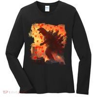 Funny Valentines Day Japanese Kaiju Monster Women's Long Sleeve Shirt thumb 0