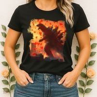 Funny Valentines Day Japanese Kaiju Monster Women's T-Shirt thumb 2
