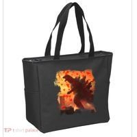 Funny Valentines Day Japanese Kaiju Monster Tote Bag thumb 2