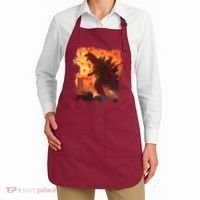 Funny Valentines Day Japanese Kaiju Monster Apron thumb 2