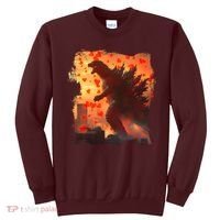 Funny Valentines Day Japanese Kaiju Monster Sweatshirt thumb 0