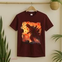 Funny Valentines Day Japanese Kaiju Monster T-Shirt thumb 2