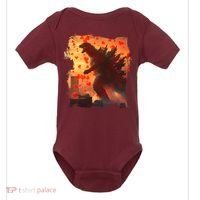 Funny Valentines Day Japanese Kaiju Monster Baby Bodysuit thumb 0