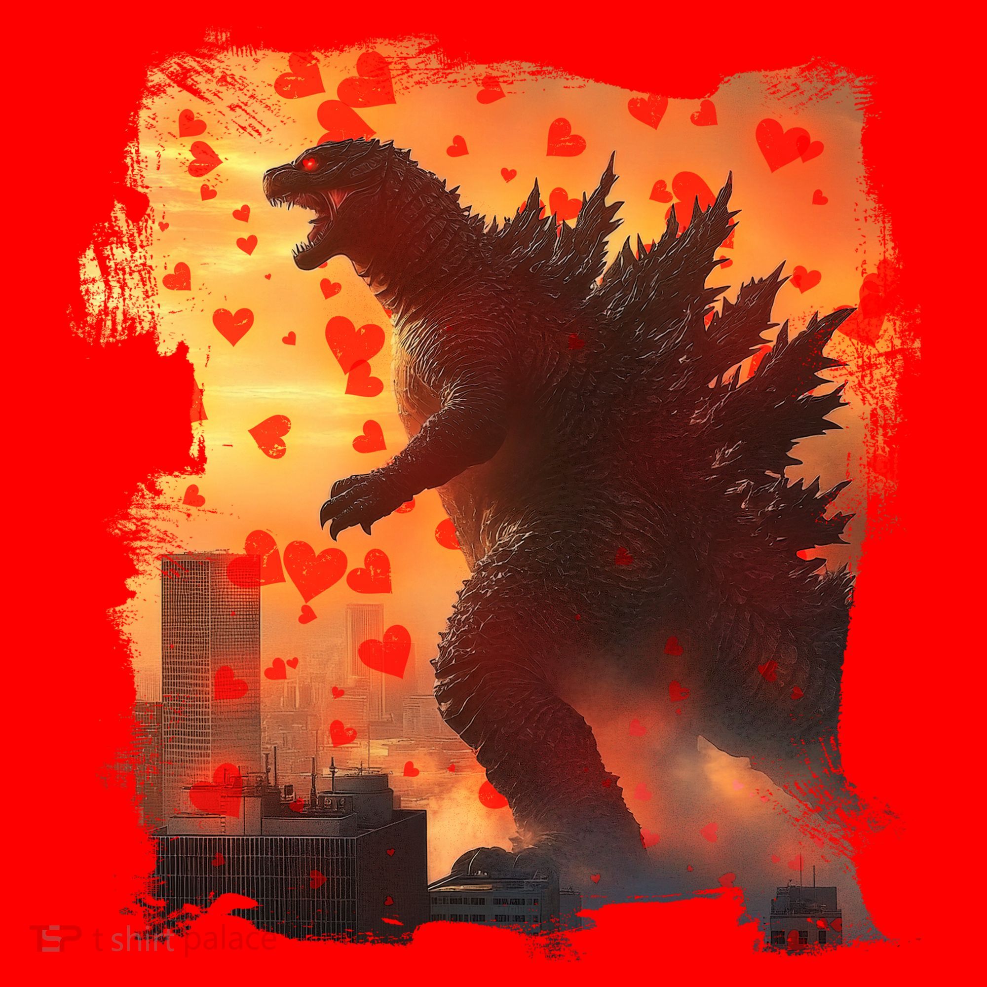 Funny Valentines Day Japanese Kaiju Monster Santa Hat