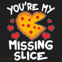 Funny Valentine's Day You're My Missing Slice Heart Pizza Women's Sweatshirt thumb 2