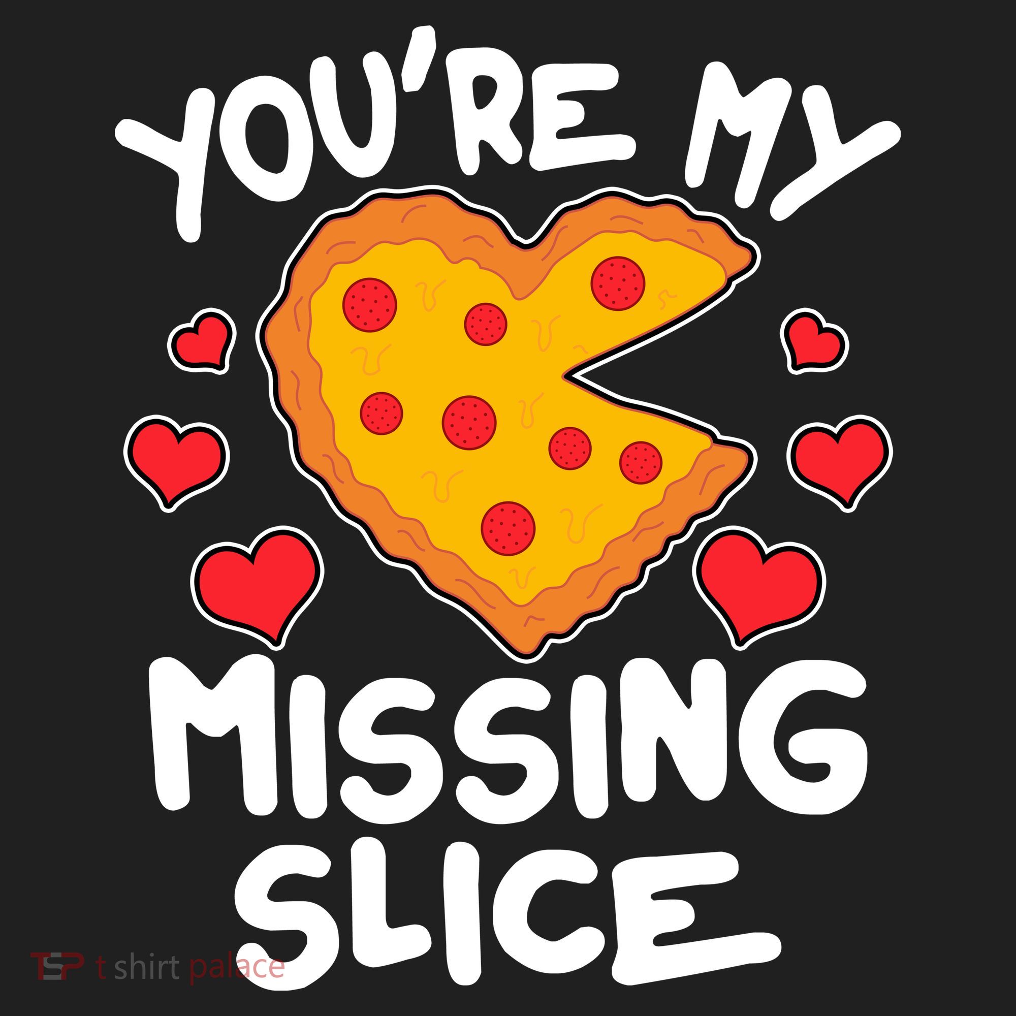 Funny Valentine's Day You're My Missing Slice Heart Pizza Beanie