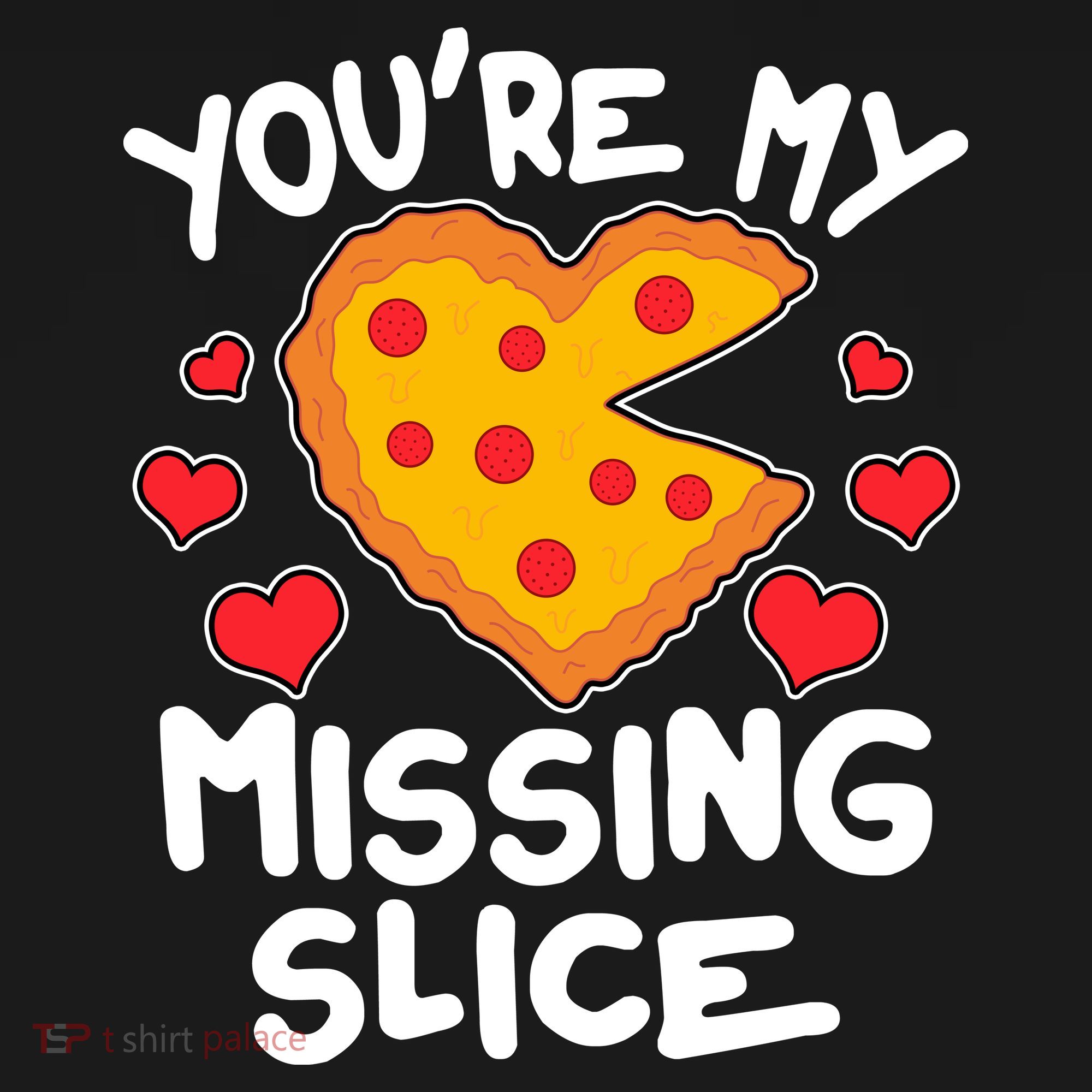 Funny Valentine's Day You're My Missing Slice Heart Pizza Women's Hoodie