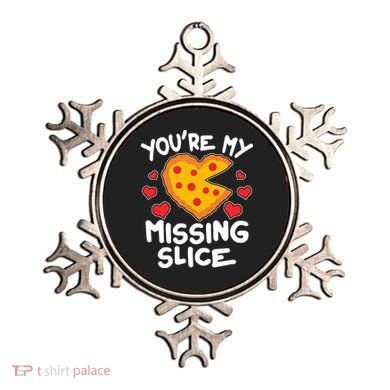 Funny Valentine's Day You're My Missing Slice Heart Pizza Ornament