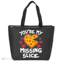 Funny Valentine's Day You're My Missing Slice Heart Pizza Tote Bag thumb 0
