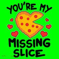 Funny Valentine's Day You're My Missing Slice Heart Pizza Coaster thumb 2