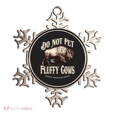 Funny Vintage Do Not Pet The Fluffy Cows American Bison Ornament