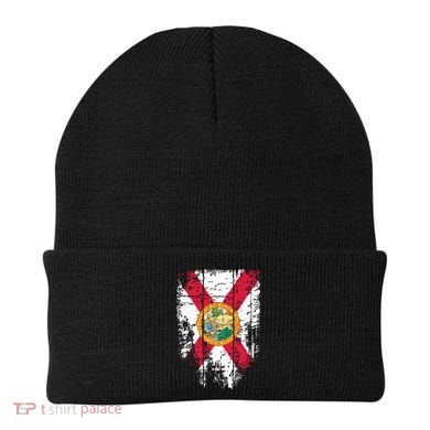 Florida Vintage Distressed Florida Flag Beanie