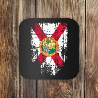 Florida Vintage Distressed Florida Flag Coaster