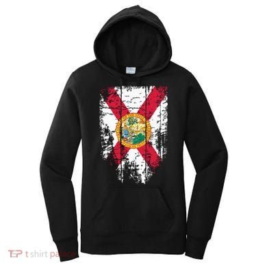 Florida Vintage Distressed Florida Flag Women's Hoodie