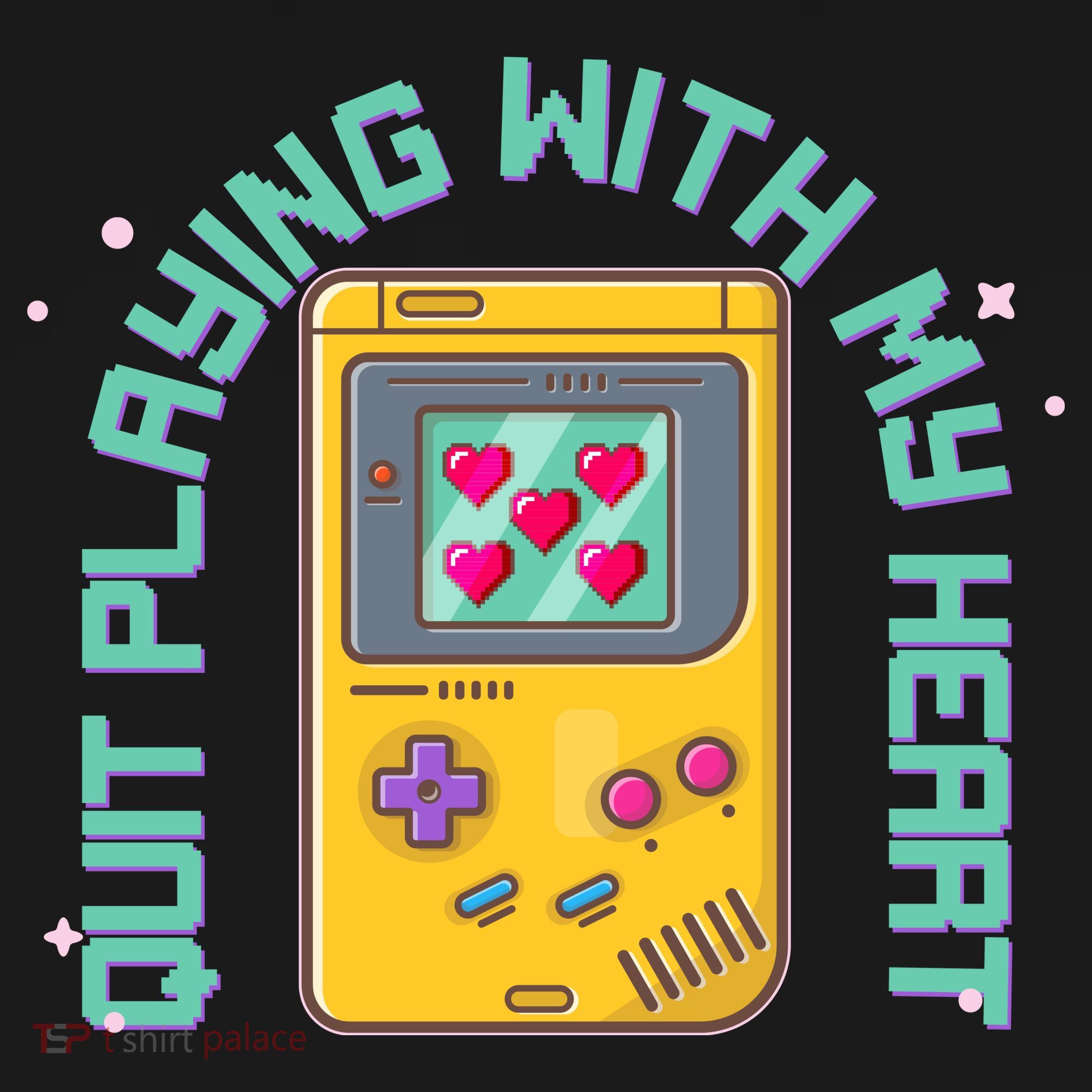 Funny Valentines Day Quit Playing With My Heart Retro Video Game Fan Polo
