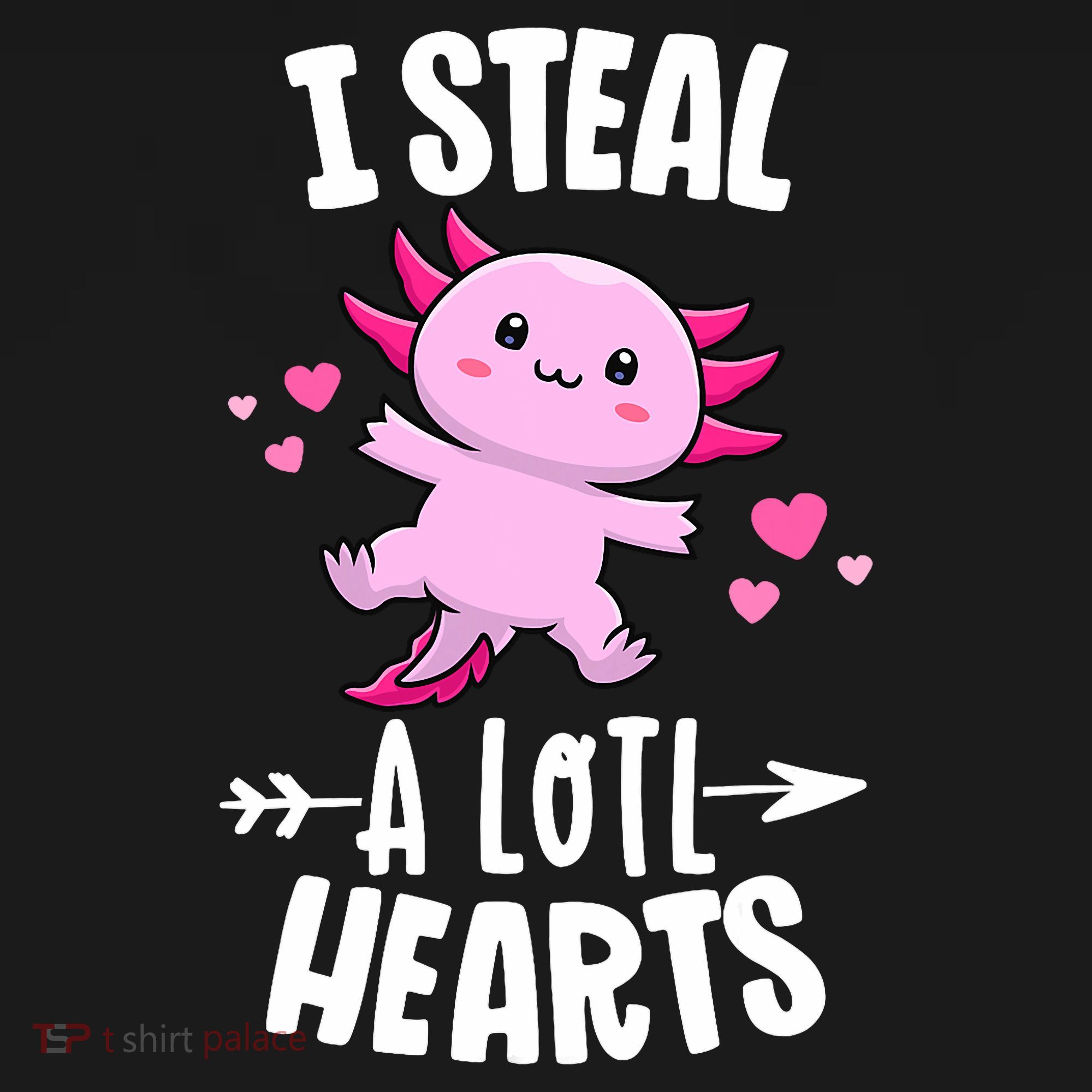 Funny Valentines Day Kawaii Axolotl Lover Anime Steal Hearts Sweatshirt