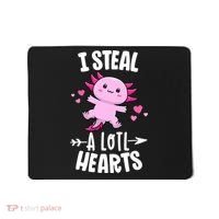 Funny Valentines Day Kawaii Axolotl Lover Anime Steal Hearts Mousepad thumb 0