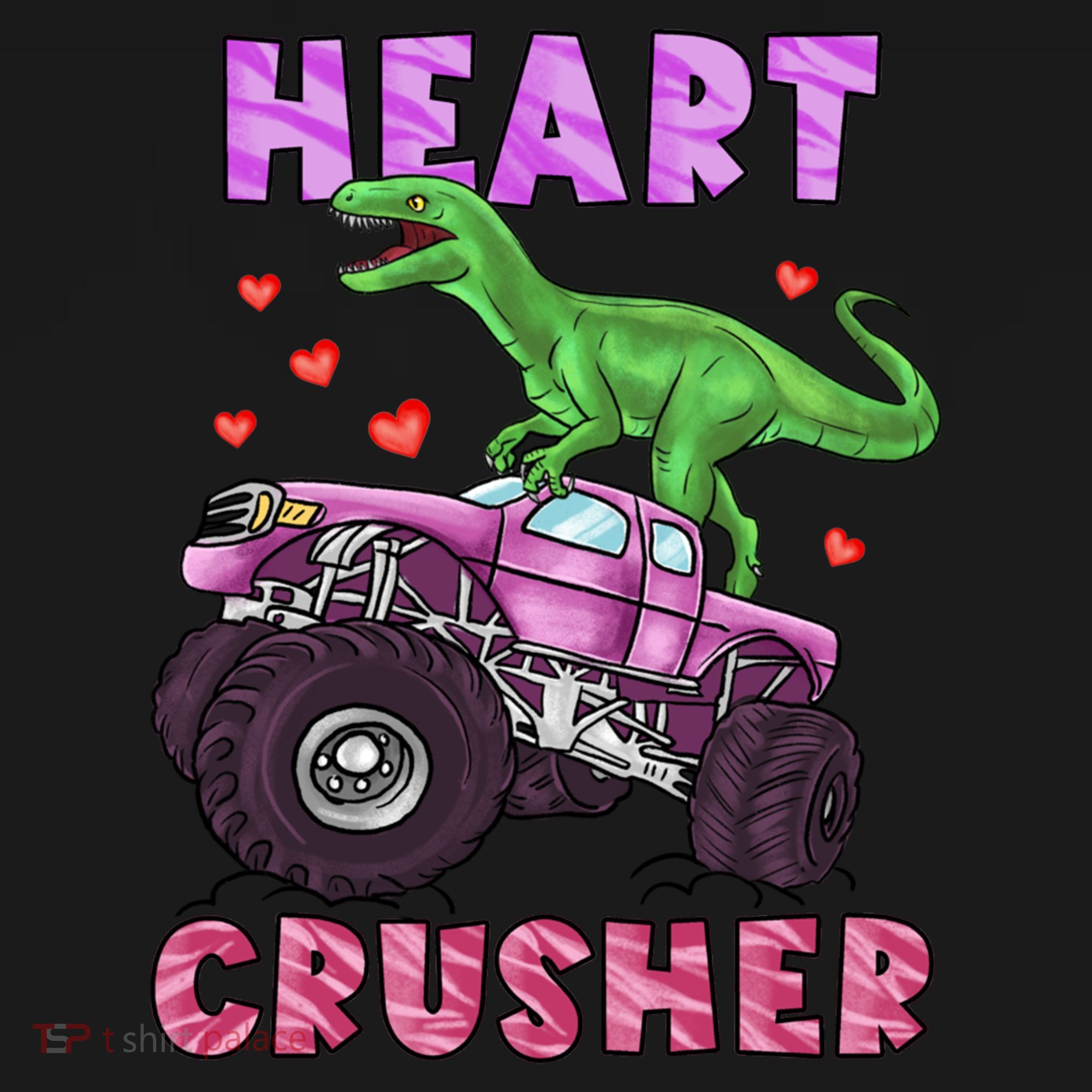 Funny Valentines Day Graphic Gift Heart Dinosaur Crusher Meaningful Gift Women's Hoodie