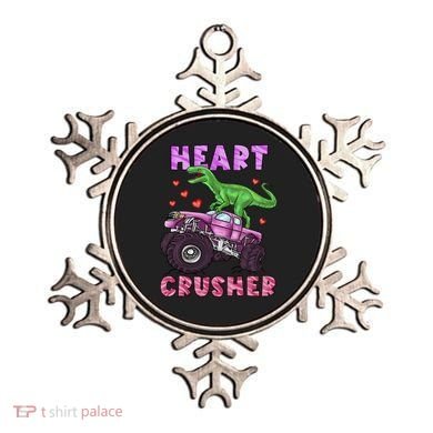 Funny Valentines Day Graphic Gift Heart Dinosaur Crusher Meaningful Gift Ornament