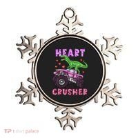 Funny Valentines Day Graphic Gift Heart Dinosaur Crusher Meaningful Gift Ornament thumb 0