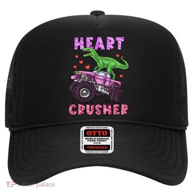 Funny Valentines Day Graphic Gift Heart Dinosaur Crusher Meaningful Gift Hat