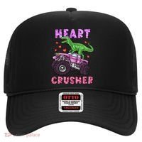 Funny Valentines Day Graphic Gift Heart Dinosaur Crusher Meaningful Gift Hat thumb 0