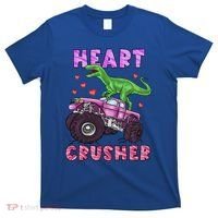 Funny Valentines Day Graphic Gift Heart Dinosaur Crusher Meaningful Gift T-Shirt thumb 0