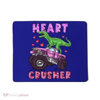 Funny Valentines Day Graphic Gift Heart Dinosaur Crusher Meaningful Gift Mousepad