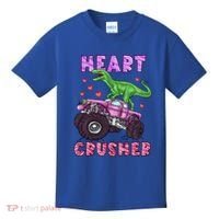 Funny Valentines Day Graphic Gift Heart Dinosaur Crusher Meaningful Gift Kids T-Shirt thumb 0