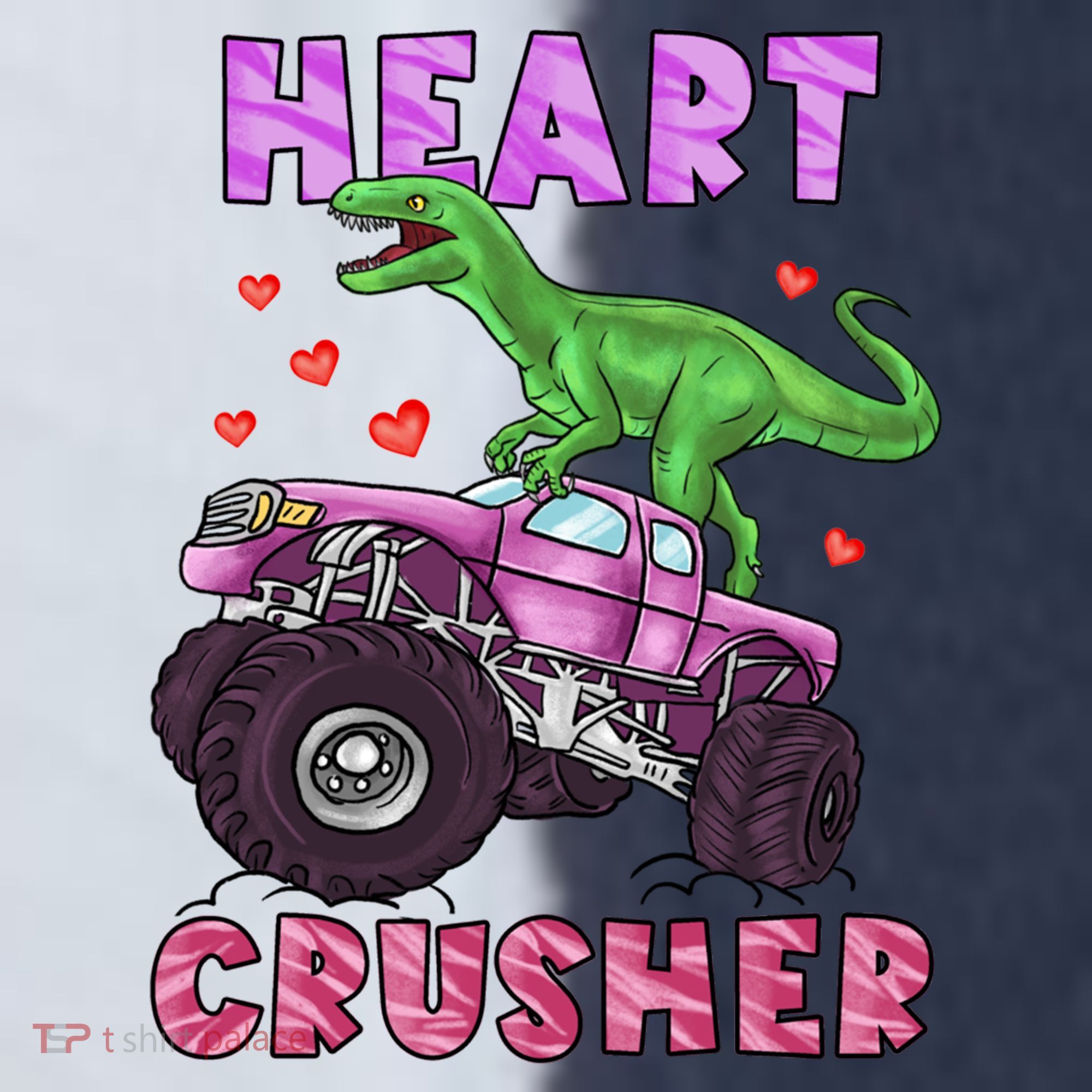 Funny Valentines Day Graphic Gift Heart Dinosaur Crusher Meaningful Gift Sport-Tek Competitor United Soccer Jersey