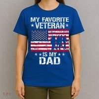 Father Veterans Day My Favorite Veteran Is My Dad Funny Gift T-Shirt thumb 4