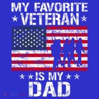 Father Veterans Day My Favorite Veteran Is My Dad Funny Gift T-Shirt thumb 7