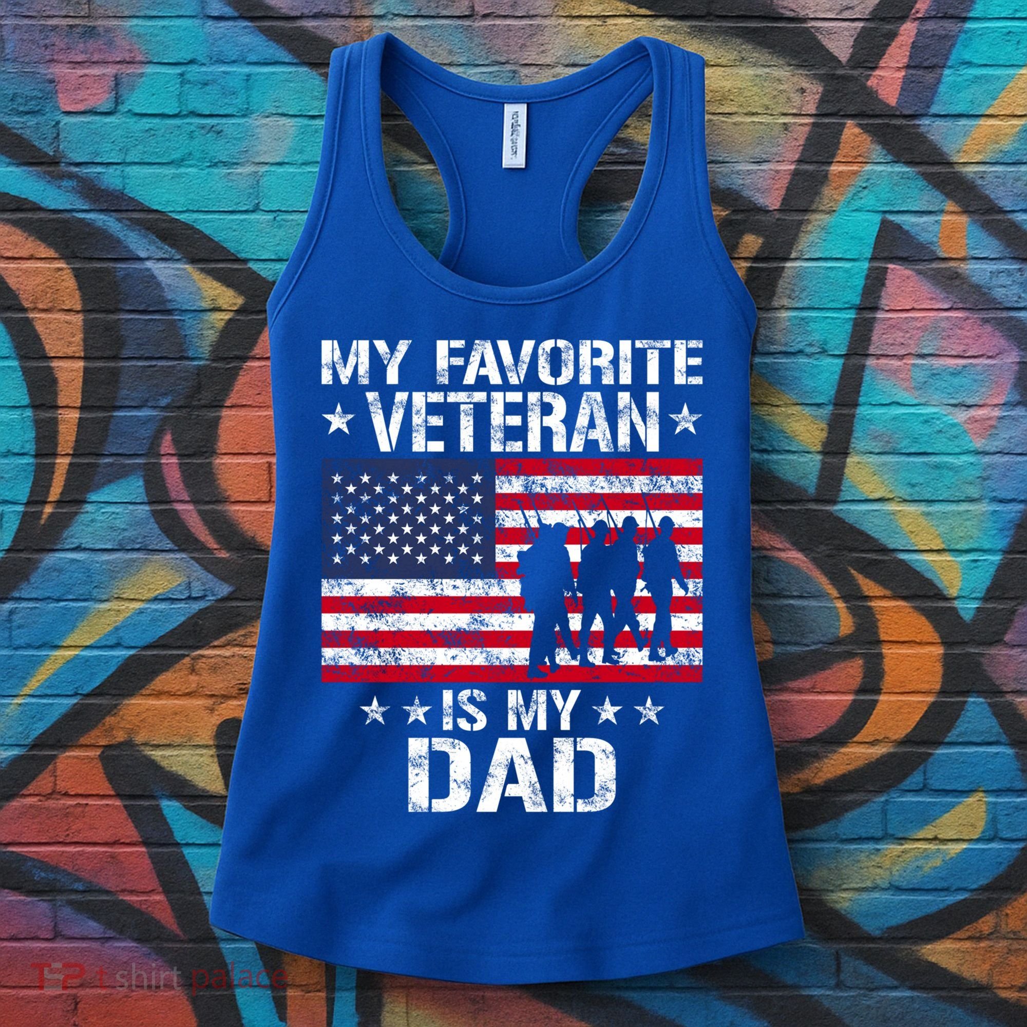 Father Veterans Day My Favorite Veteran Is My Dad Funny Gift Women's Tank Top