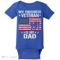Father Veterans Day My Favorite Veteran Is My Dad Funny Gift Baby Bodysuit thumb 0